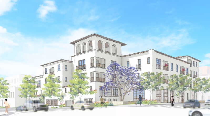 corner-sketch-hero sketch of the proposed development at state and hope